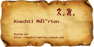 Knechtl Márton névjegykártya